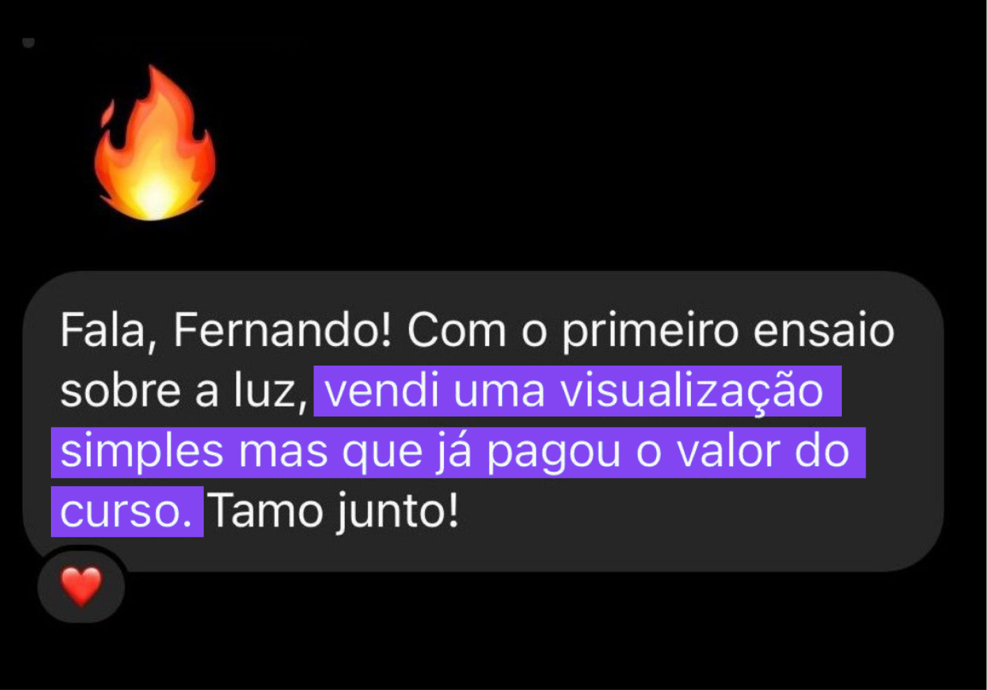 Pagou treinamento com uma venda de dashboard